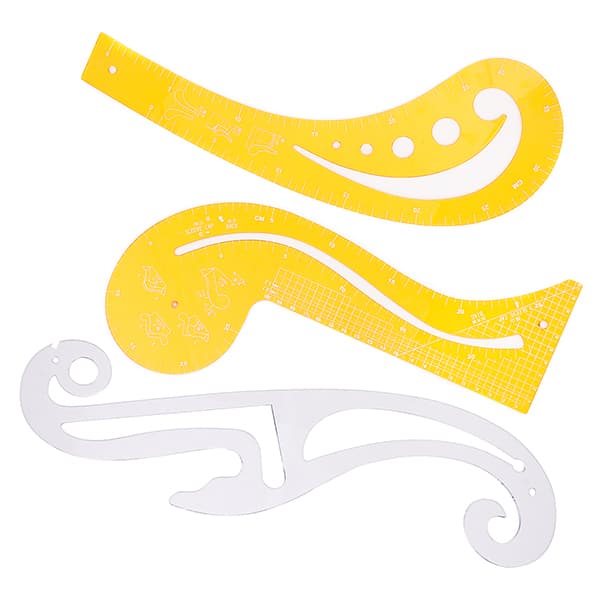 Набор пластиковых лекал, 3шт undefined