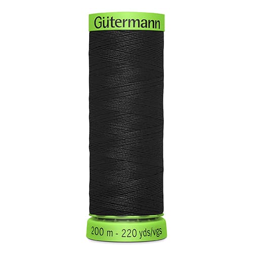 Нитки Gütermann Extra Fine №150 200м Цвет 000 (черные) undefined