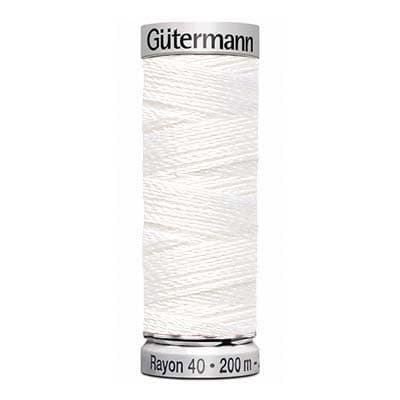 Нитки Gütermann Rayon №40 200м Цвет 1001 (белые) undefined