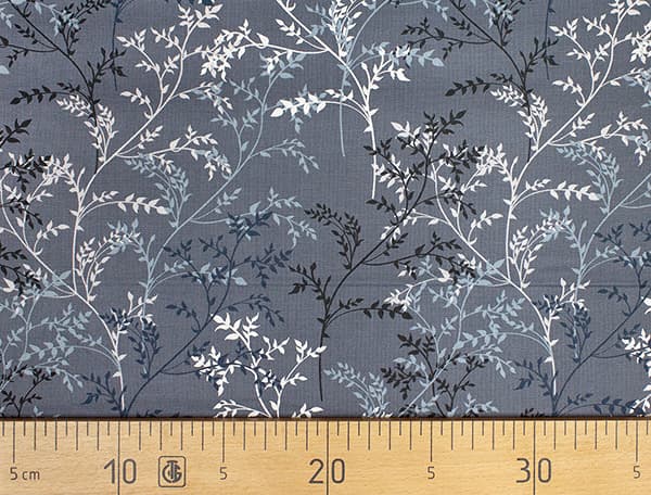 Ткань Gütermann Good Vibes (веточки на сером) undefined