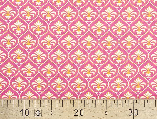 Ткань Gütermann French Cottage (ярко-розовый/ажурный рисунок) undefined