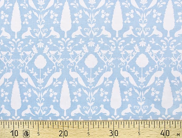 Ткань Gütermann Notting Hill (голубой/белые растения и животные) undefined