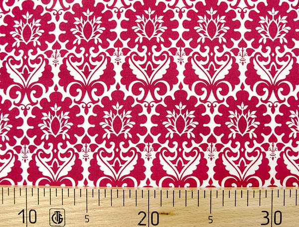 Ткань Gütermann Fenton House (красный в белый ажурный рисунок) undefined