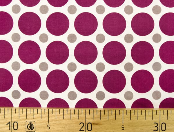 Ткань Gütermann Fenton House (большие бордовые и малые серые круги) undefined
