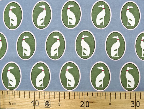 Ткань Gütermann Fenton House (голубой/собака в рамке) undefined