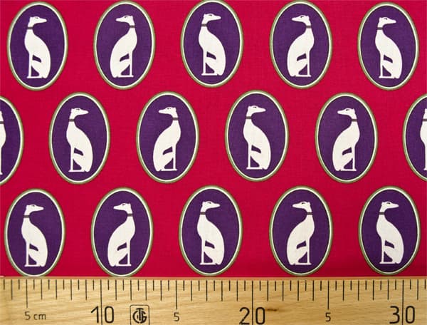 Ткань Gütermann Fenton House (красный/собака в рамке) undefined