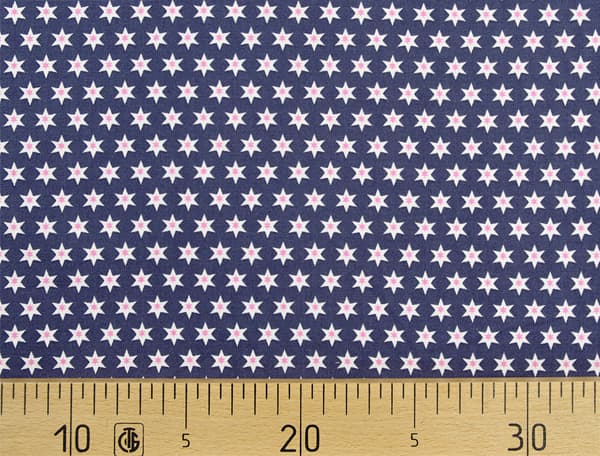 Ткань Gütermann Long Island (синий/белые звездочки) undefined