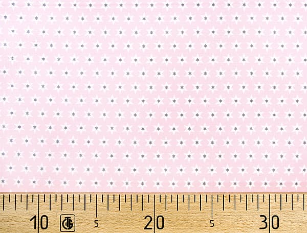 Ткань Gütermann Long Island (розовый/белые звездочки) undefined