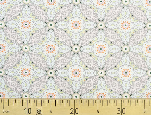 Ткань Gütermann Long Island (серый/разноцветный узор) undefined