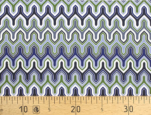 Ткань Gütermann Marrakesch (зиг-заг синий с зеленым) undefined