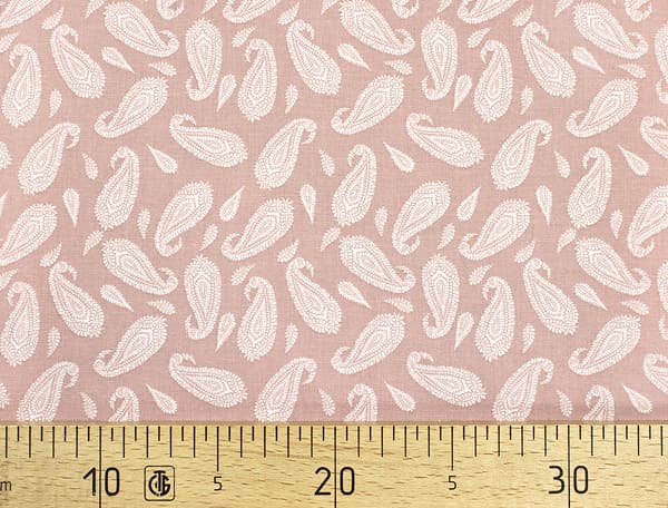 Ткань Gütermann Marrakesch (дымчато-розовый/белые восточные огурцы) undefined