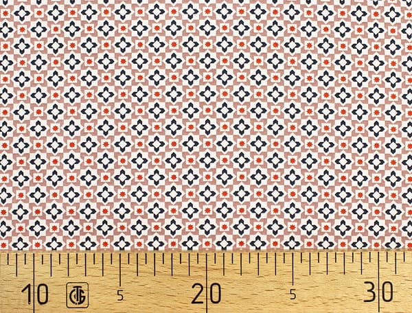 Ткань Gütermann Marrakesch (дымчато-розовый/мелкий синий орнамент) undefined