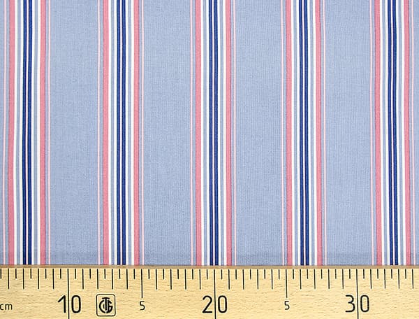 Ткань Gütermann Portofino (голубой в разноцветные полоски) undefined