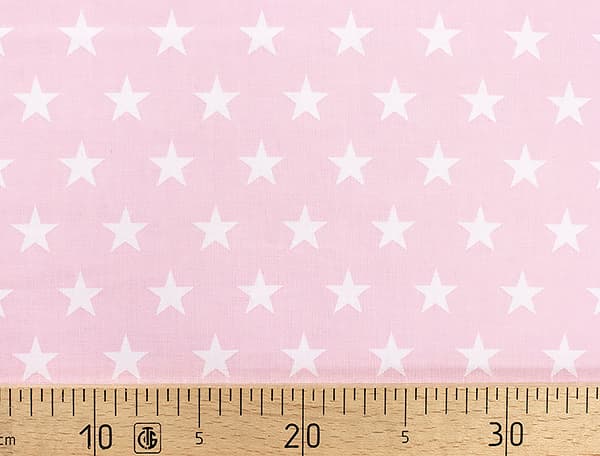 Ткань Gütermann Circus (белые звезды на розовом) undefined