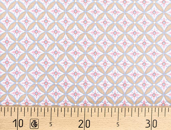 Ткань Gütermann Portofino (бежевый/узоры в ромбах) undefined