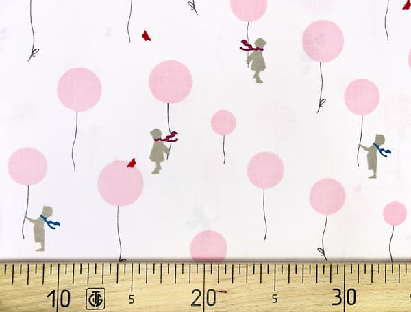 Ткань Gütermann Little Friends (розовые шарики на белом) undefined