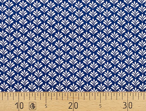 Ткань Gütermann Blooms (белые пятилистники на синем) undefined