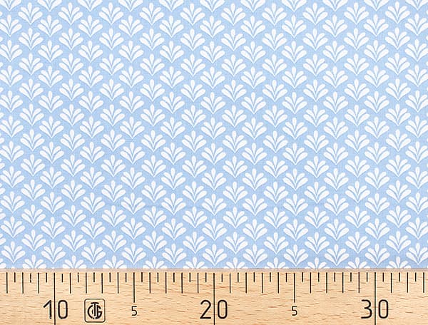 Ткань Gütermann Blooms (белые пятилистники на голубом) undefined