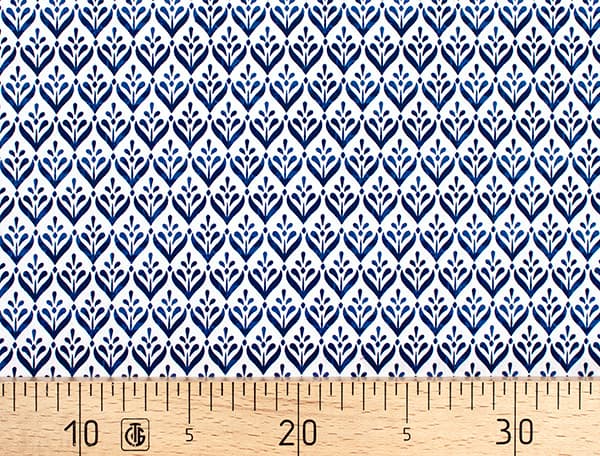 Ткань Gütermann Blooms (синий узор на белом) undefined