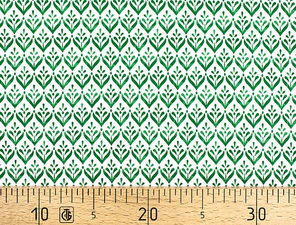 Ткань Gütermann Blooms (зеленый узор на белом) undefined