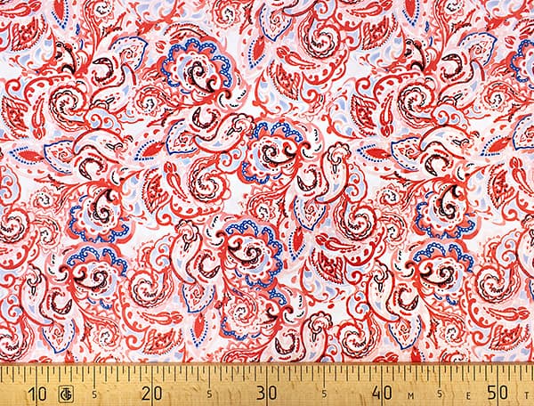 Ткань Gütermann Unique (морская пена в красном) undefined