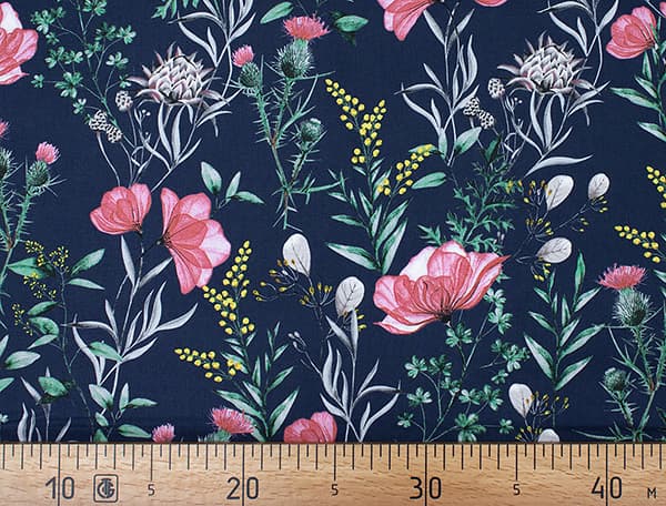 Ткань Gütermann Natural Beauty (цветы на темно-синем) undefined