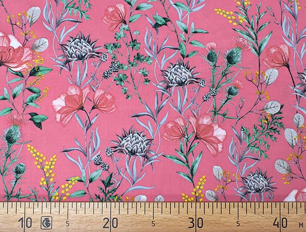 Ткань Gütermann Natural Beauty (цветы на розовом) undefined