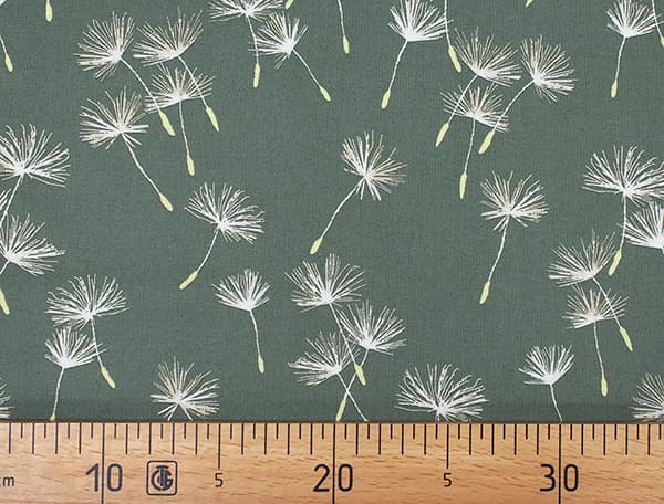 Ткань Gütermann Natural Beauty (одуванчики на оливковом) undefined