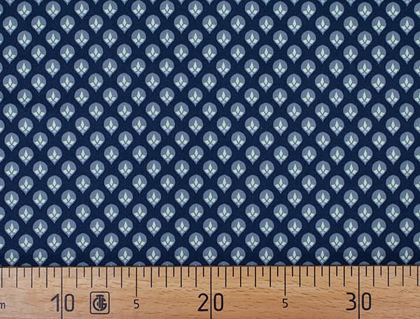 Ткань Gütermann Natural Beauty (серо-голубые капли на темно-синем) undefined