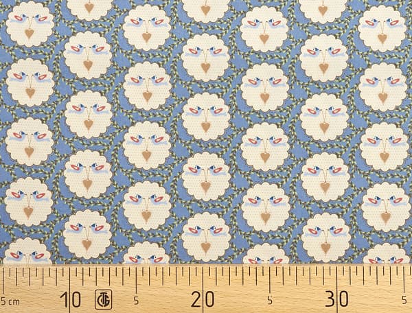 Ткань Gütermann Lizzy's Garden (птицы с сердцем на синем) undefined