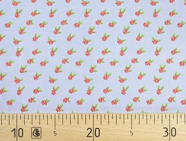 Ткань Gütermann Lizzy's Garden (ягоды на голубом) undefined