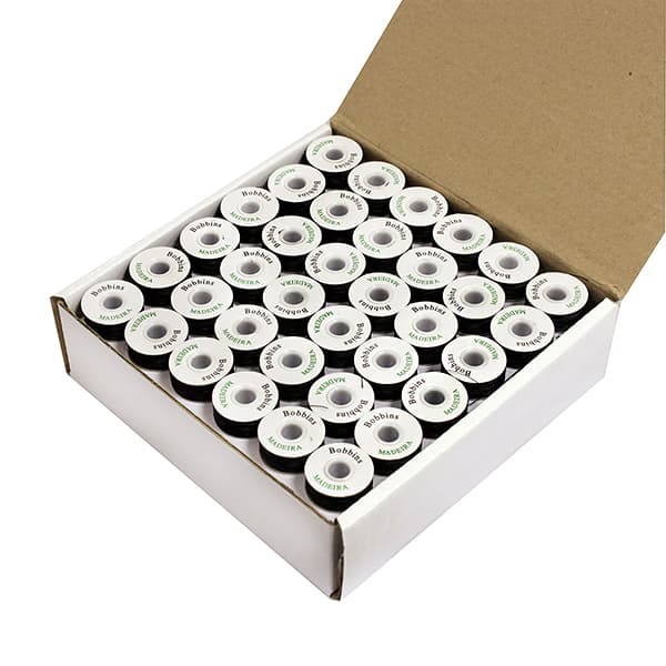 Нитки Madeira Bobbins №150 (120м на шпуле) 144 шт черные undefined