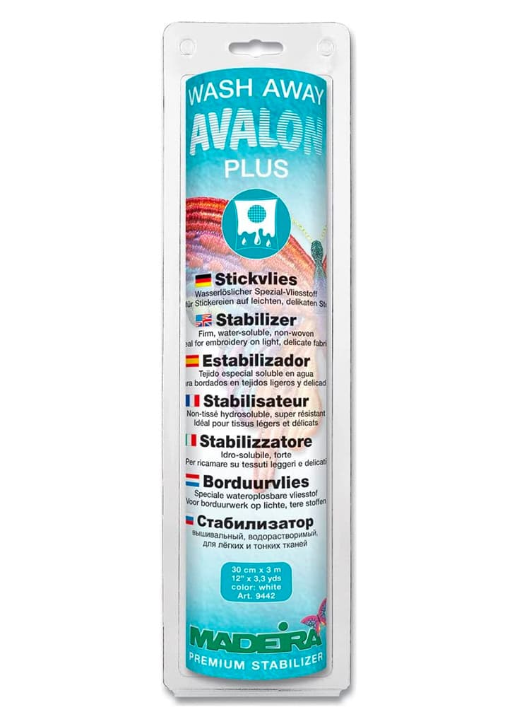 Стабилизатор водорастворимый для легких и тонких тканей. Мadeira Avalon Plus (30см х 3м)