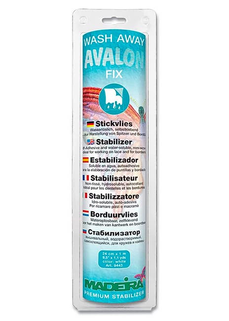 Мadeira Avalon Fix (27,5см х 1м) Стабилизатор водорастворимый самоклеящийся для кружева и каймы.