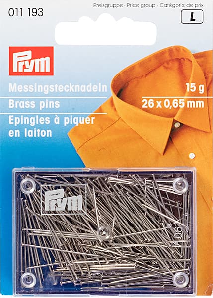 Булавки-гвоздики 26х0,65мм в коробке 15г undefined