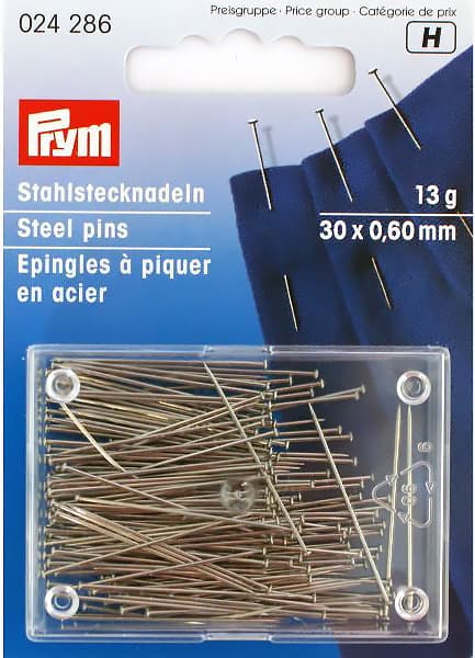 Булавки-гвоздики 30х0,6мм в коробке 13г undefined