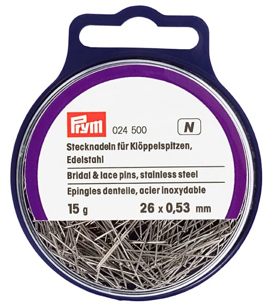 Булавки-гвоздики для кружева 26х0,53мм в банке 15г undefined