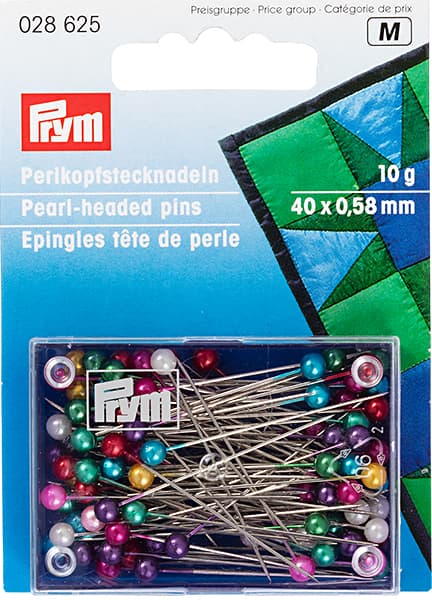 Булавки с разноцветными пластиковыми головками 40х0,58мм, коробка 10г, блистер undefined