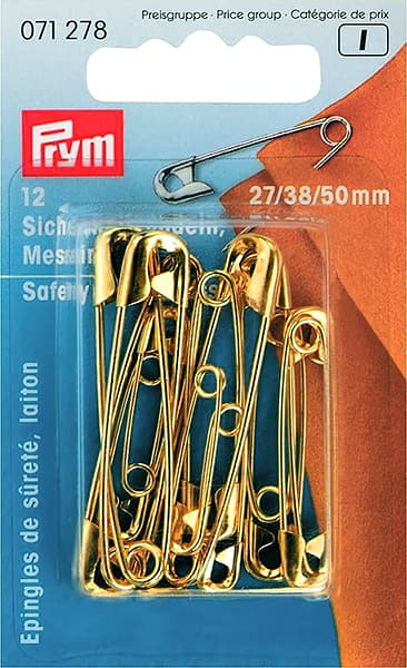 Булавки английские золотистые 27/38/50мм 12шт undefined