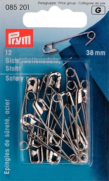 Булавки английские серебристые 38мм 12шт undefined