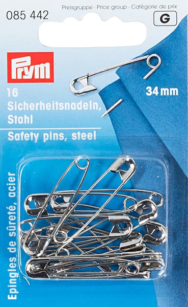 Булавки английские 34мм 16шт undefined