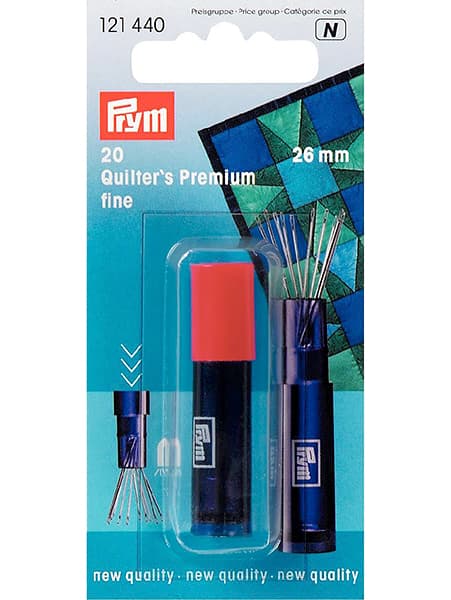 Иглы для квилтинга тонкие в красной тубе 0,6х26мм 20шт undefined