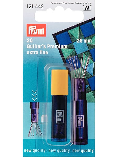 Иглы для квилтинга очень тонкие в желтой тубе 0,53х26мм 20шт undefined