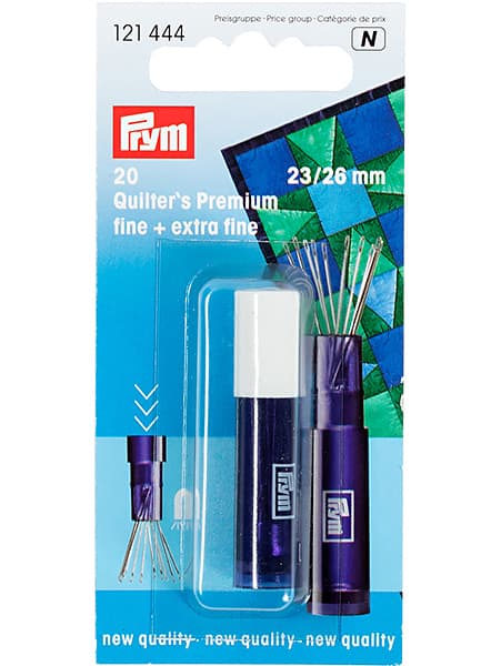 Иглы для квилтинга тонкие и очень тонкие в белой тубе 23/26мм 20шт undefined