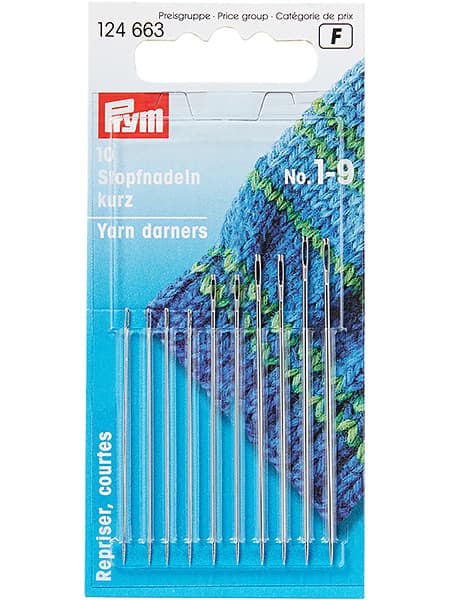 Иглы штопальные короткие №1-9 10шт undefined