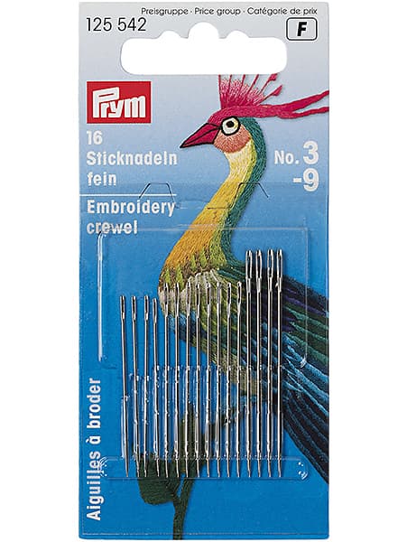 Иглы для вышивания гладью №3-9 16шт undefined