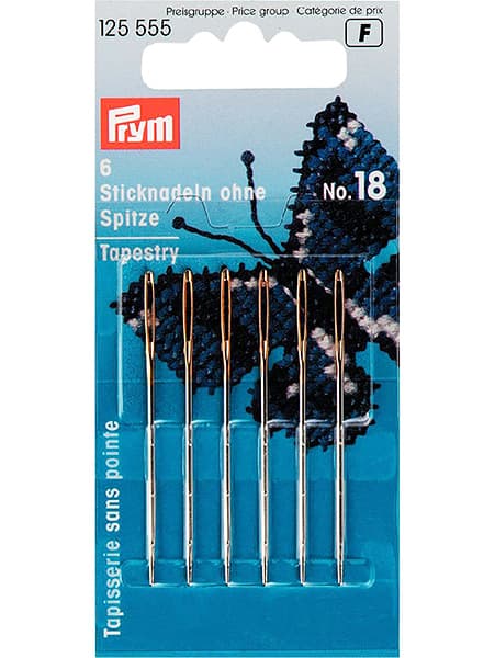 Иглы для вышивания крестом со скругленным острием №18 6шт undefined