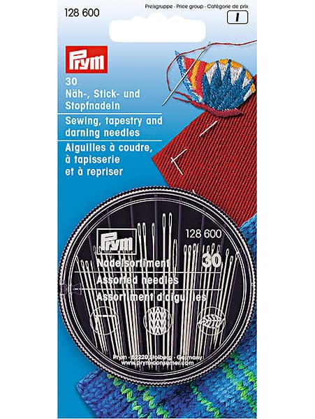 Набор игл для шитья, вышивания и штопки 30шт в баночке undefined