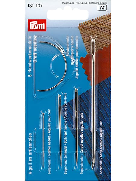 Набор ремесленных игл для кожи, парусины, ковров, мешковины и мебельной обивки 5шт undefined