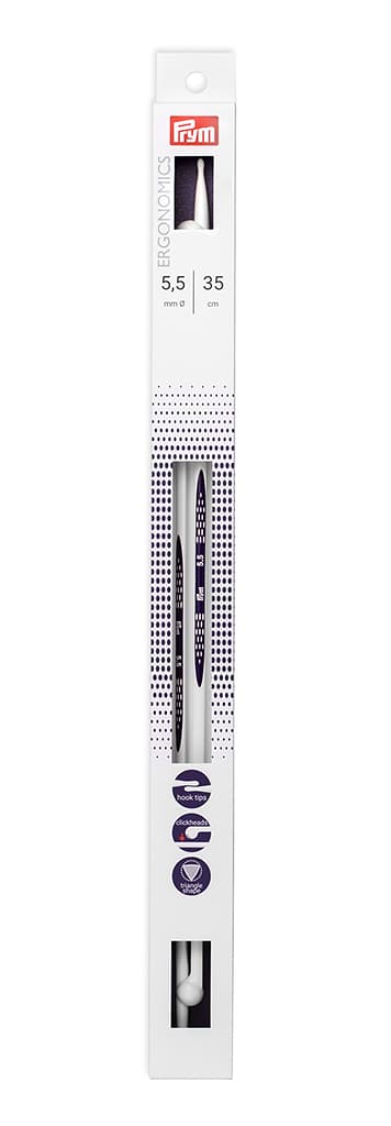 Спицы эргономичные Prym Ergonomics 35см/5,5мм (2шт)